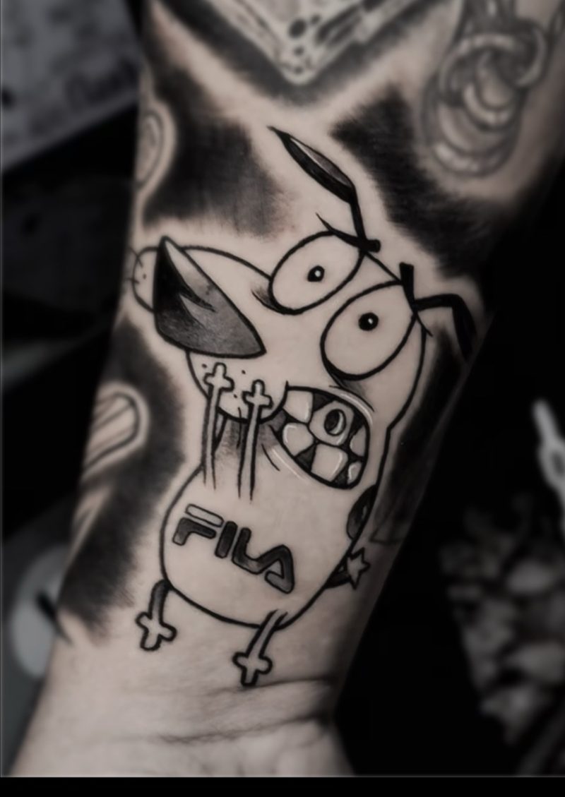 Fila Cartoon tattoo, The Thirteenth Floor Tattoo Lounge